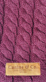 Grape Rascal Cableknit Dog Jumper