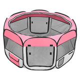 Hobbyzoo Pink 57" Portable Oxford Cloth & Mesh 8 Panel Playpen