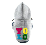 Bowl&Bone Grey YOLO Dog Hoodie