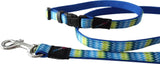 Hem & Boo Blue Zig Zags Puppy Collar & Lead Set